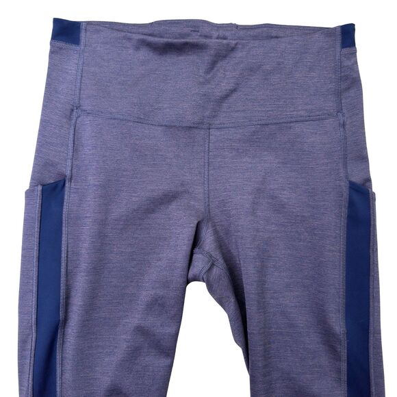 Athleta 7/8 Leggings M Medium Ultimate Stash Pocket Tight Heather Purple/Blue - Picture 3 of 9